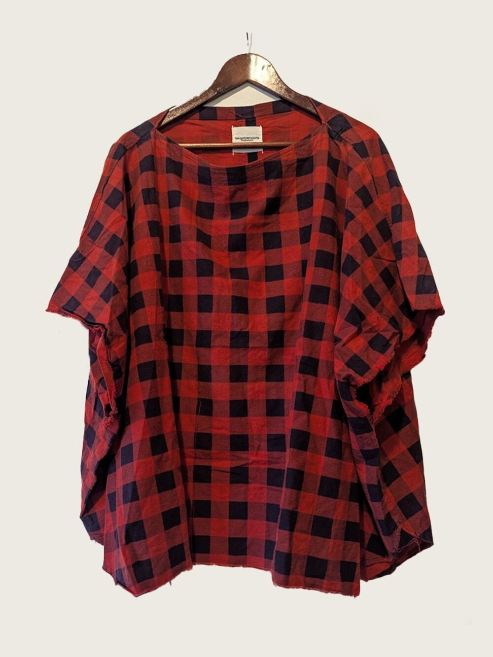 TAKAHIROMIYASHITA TheSoloist - Check poncho shirt - Sz 46